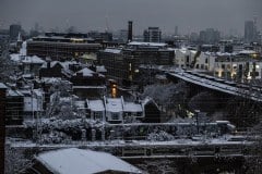 Snowy dark December day, 2022