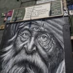 NYC mural featuring man with turban and third eye